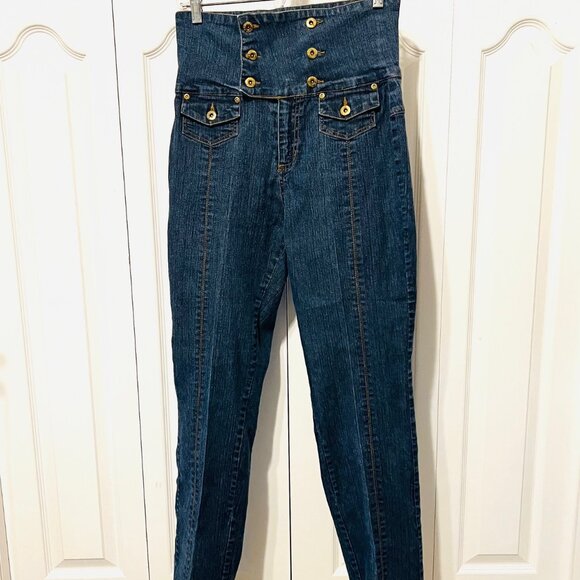 Younique Brand Jeans-Blue High Waisted Sz. 11 Jrs.-Stretch-Comfy-Unique - Picture 1 of 14